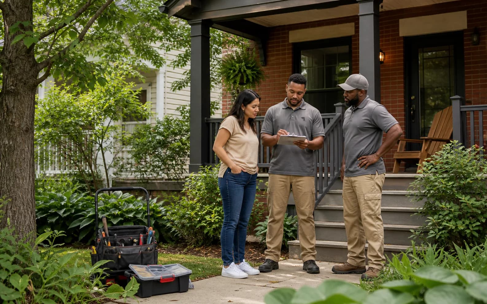 Representative editorial image of local home-service professionals