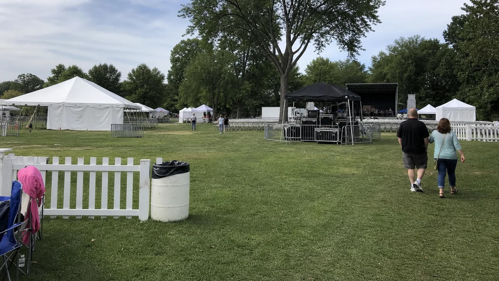Editorial view of Coffman Park festival grounds and distinct Irish music and dance stages in Dublin, Ohio.