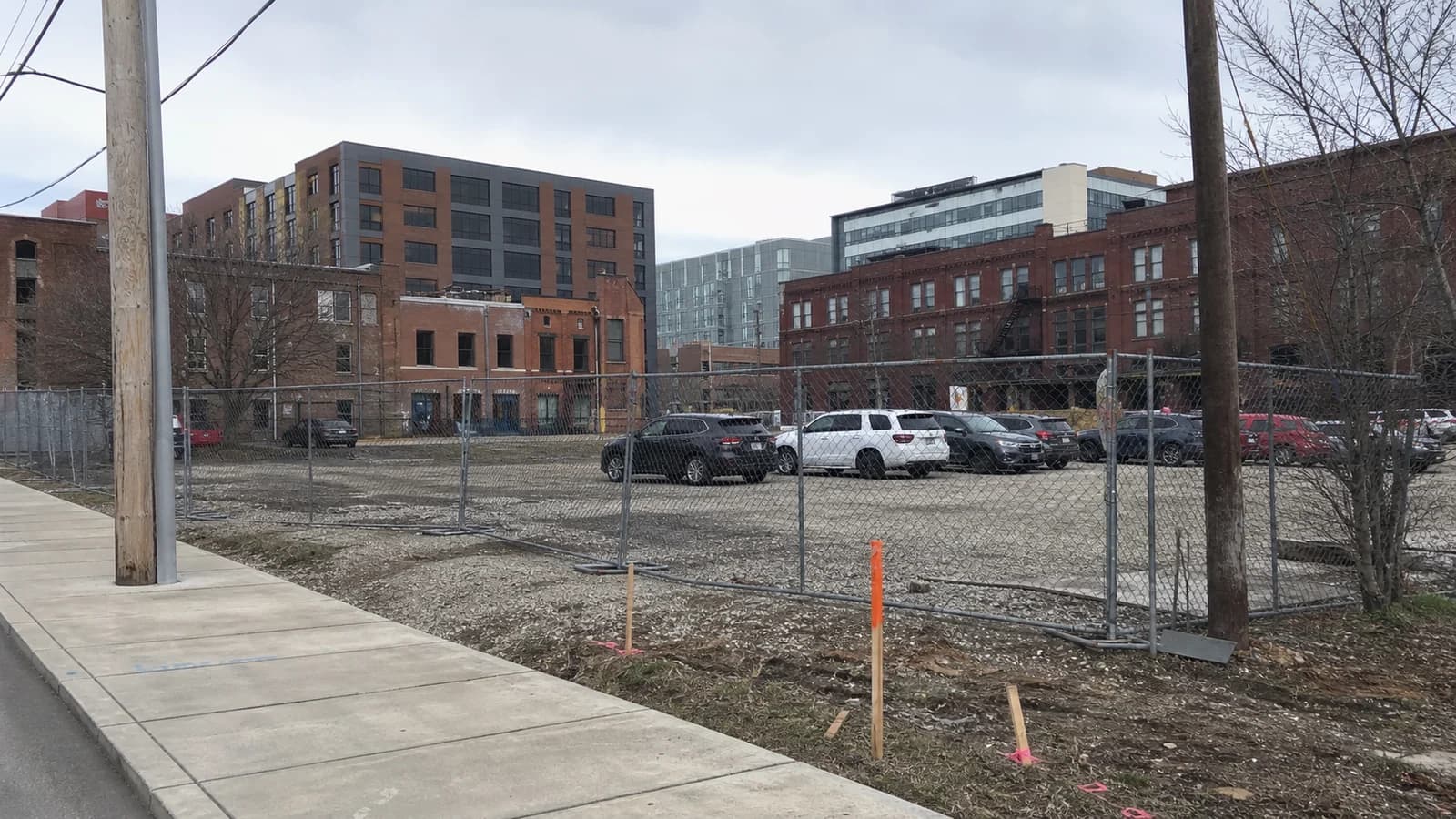 The Arena District block where an apartment concept is in early design.