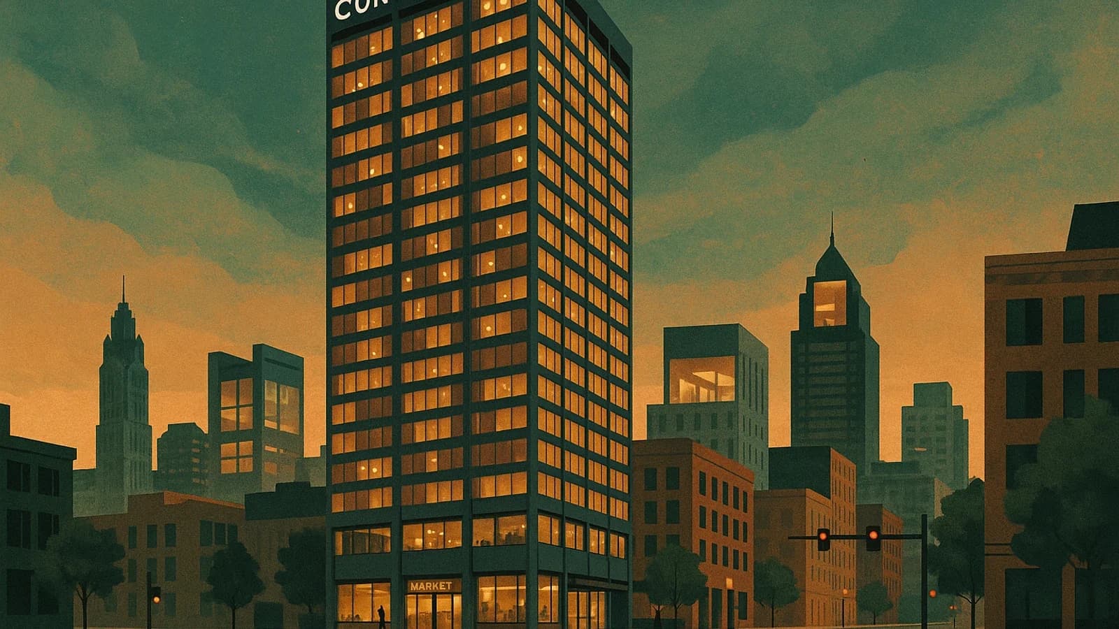 Continental Tower at 150 East Gay Street in downtown Columbus, Ohio — a 26-story office-to-apartment conversion by The Bernstein Cos., completed in 2026.